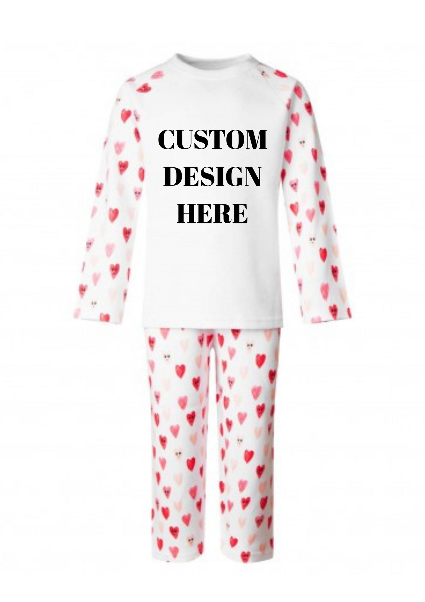 Custom Design Personalised Happy Hearts Pyjamas