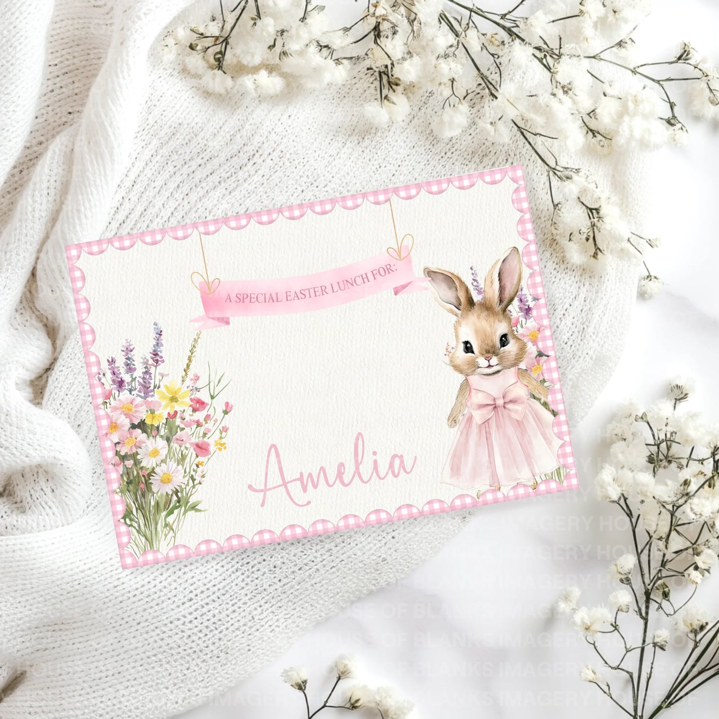 Personalised Easter Bunny Placemat
