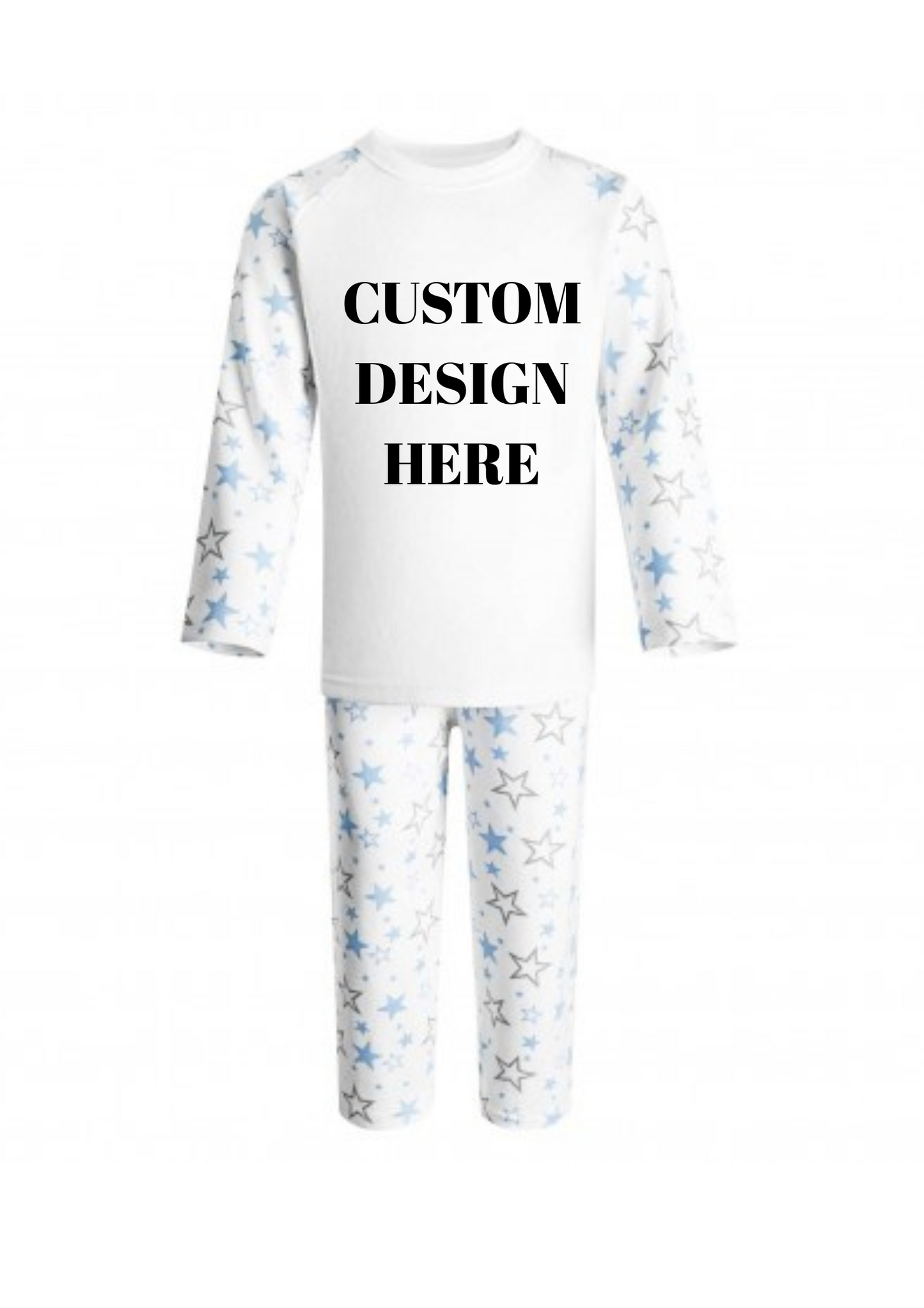 Custom Design Personalised Blue Star Pyjamas