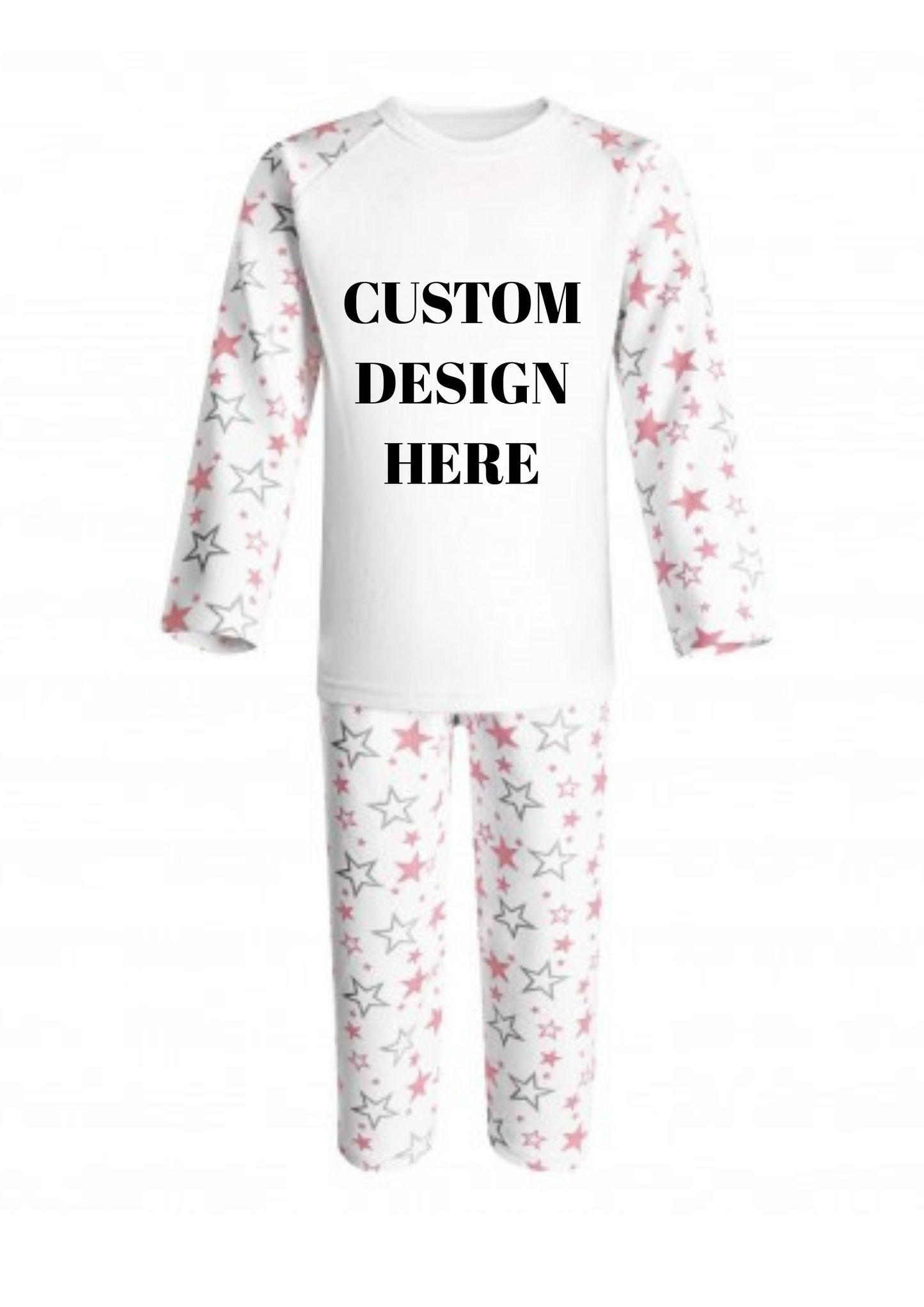 Custom Design Personalised Pink Star Pyjamas
