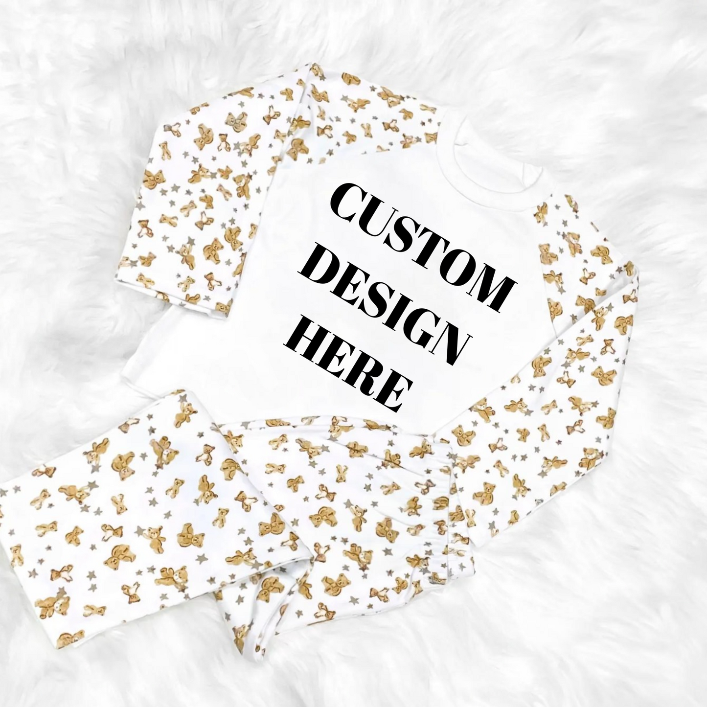 Custom Design Personalised Teddy Bears Pyjamas