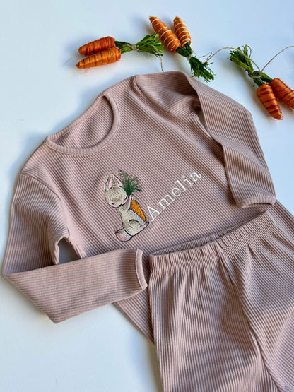 Personalised Easter Bunny Ribbed Loungewear