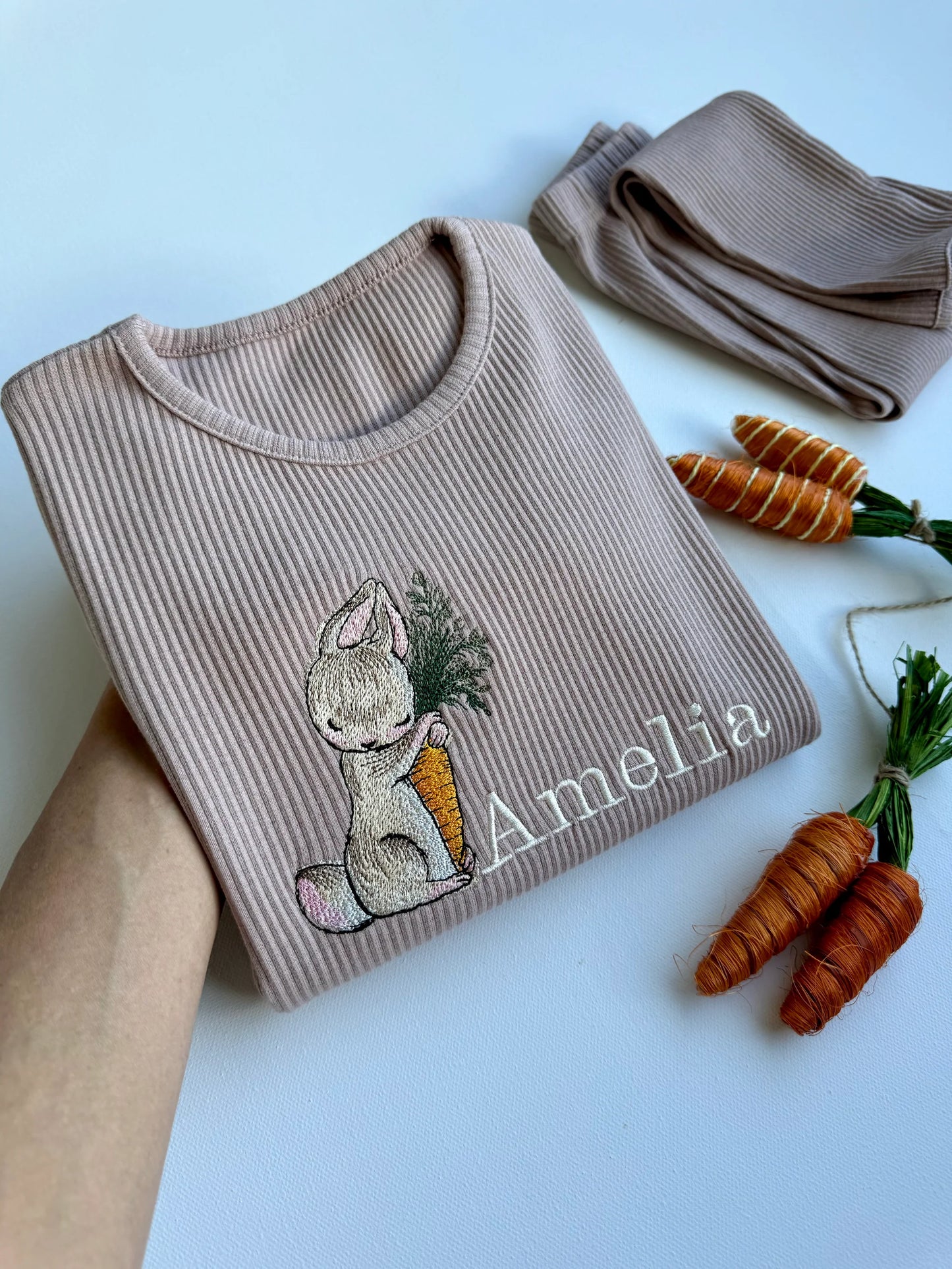 Personalised Easter Bunny Ribbed Loungewear