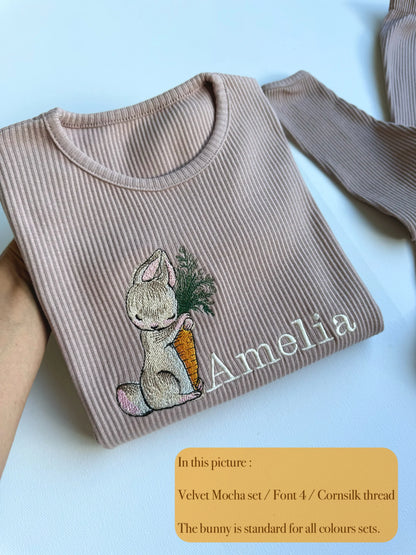 Personalised Easter Bunny Ribbed Loungewear